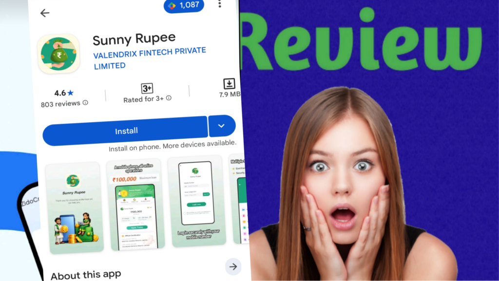 Sunny Rupee Loan App negative review by SRK